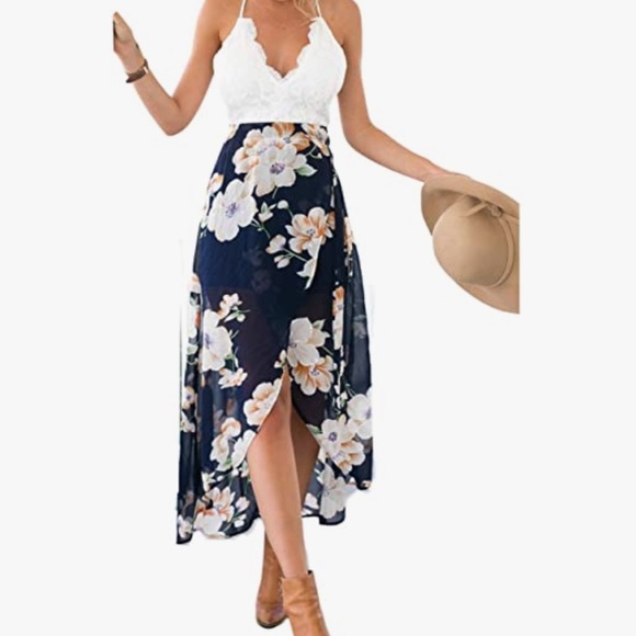 🌸Beautiful lace and chiffon summer dress - Picture 6 of 6